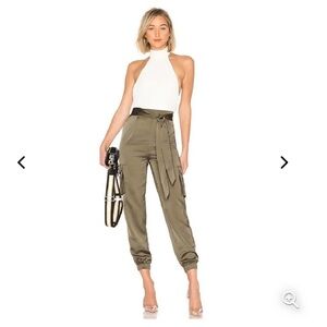 SUPERDOWN Rachel Satin Cargo Pants XS
